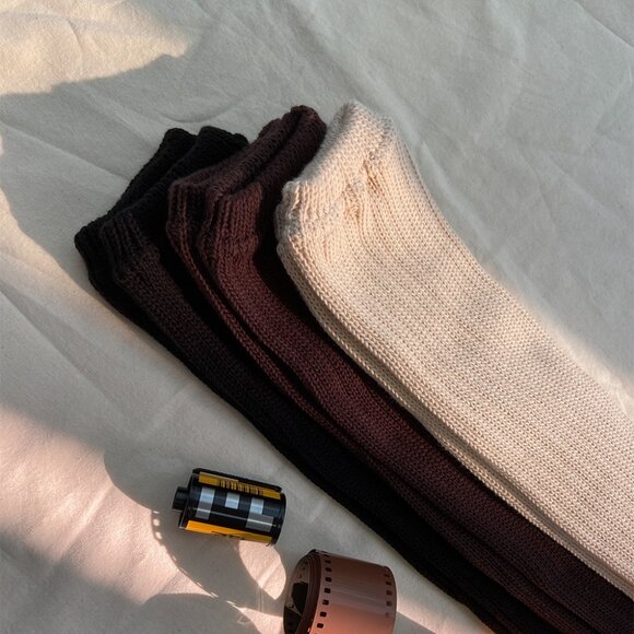 K- Luxury Ribbed Cotton Slouchy Leg Warmers - Picture 3 of 9